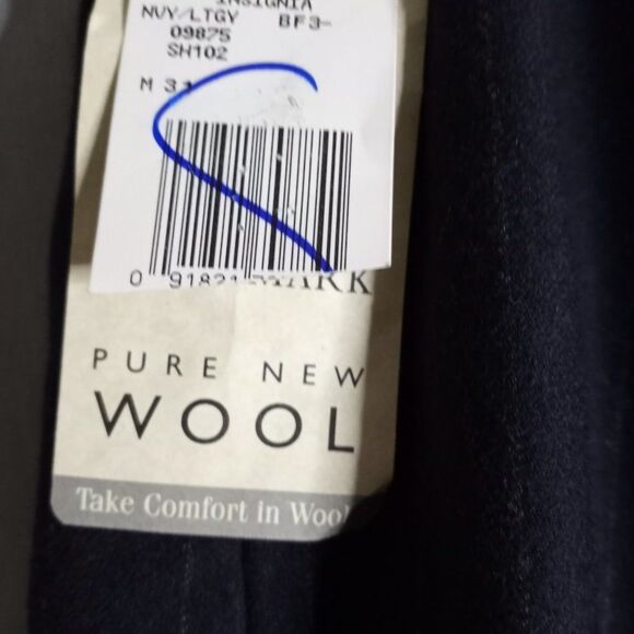 Jones New York Pure Wool Women's Gray Stripe Straight Leg Dress Pants Size 24PW - Picture 7 of 10